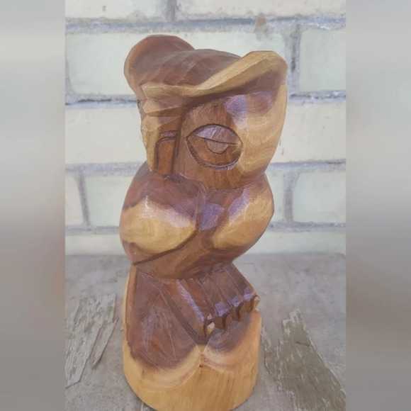 Vintage Other - Vintage Owl Carving